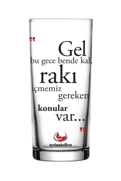 Bende kal-Rakı Glas