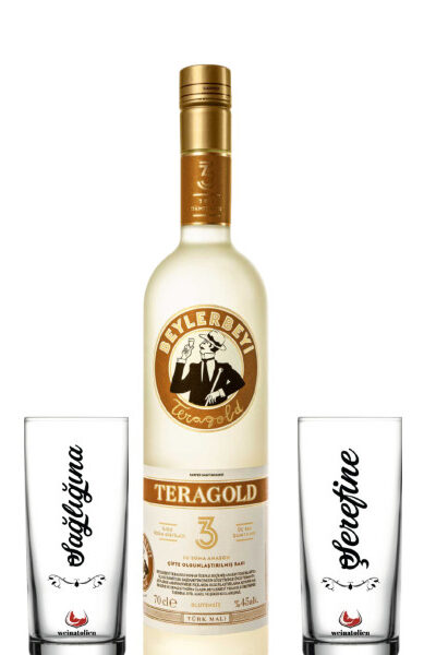 Beylerbeyi Teragold Rakı & 2 x Weinatolien Rakı Glas